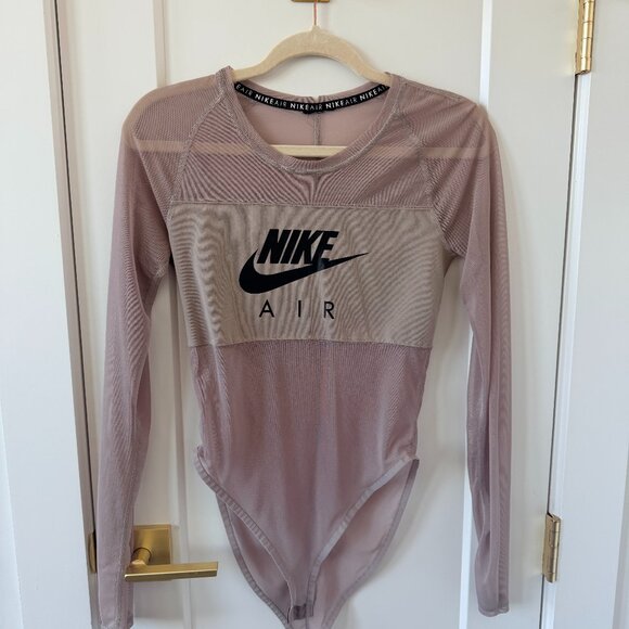 Nike Air Sheer Mesh Bodysuit Long Sleeve - Picture 1 of 5